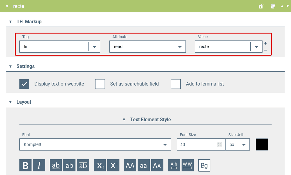 Defining recte rule