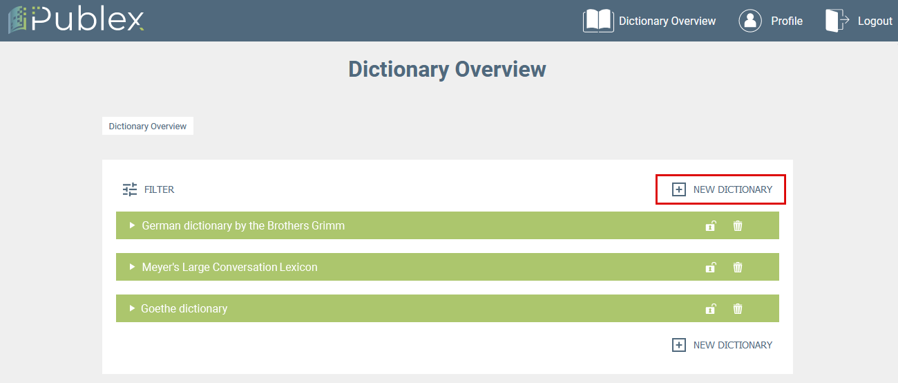 Dictionary Overview